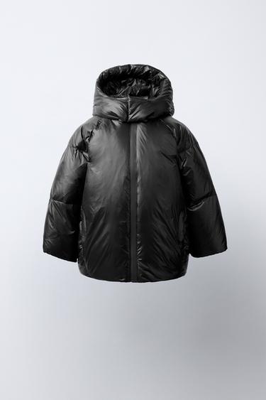 Zara Водонепроницаемый пуховик с наполнителем из 50% пера и 50% пуха