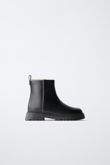 Zara Утеплённые ботильоны купить с доставкой.