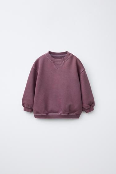 Zara Свитшот однотонный, окрашенный в готовом виде купить с доставкой.