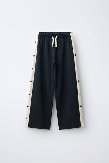 Zara Брюки широкого кроя с боковыми полосками в звёздочку