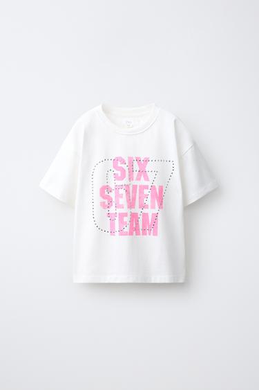 Zara Футболка с принтом TEAM SIX SEVEN