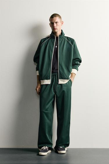 Zara Ретро спортивные брюки с контрастной полоской