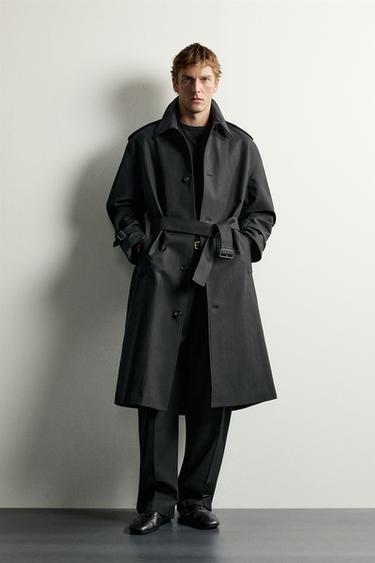Zara Тренч оверсайз из хлопка