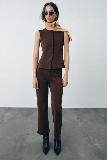 Zara Жилет с закрытыми пуговицами купить с доставкой.