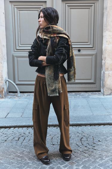 Zara Шарф из жаккарда с гобеленовым принтом