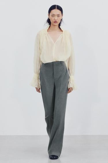 Zara Брюки с высокой талией из коллекции ZW