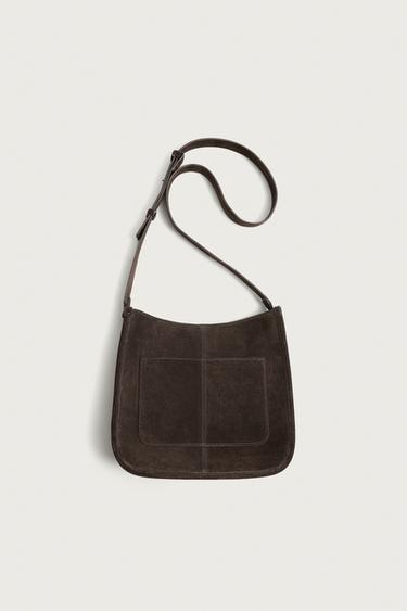 Zara Кожаная сумка через плечо купить с доставкой.