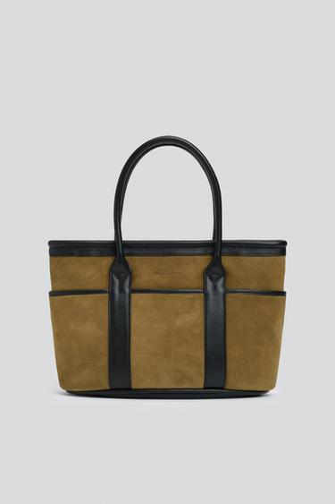 Zara Кожаная сумка-шоппер