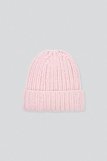 Zara Шерстяная вязаная шапка с отворотом купить с доставкой.