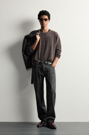 Zara Свободный джемпер в полоску