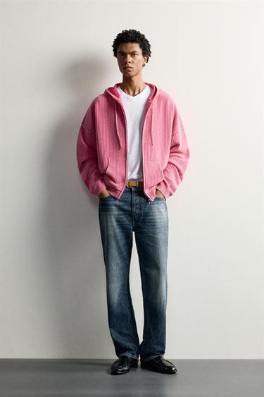 Zara Вязаное худи на молнии купить с доставкой.