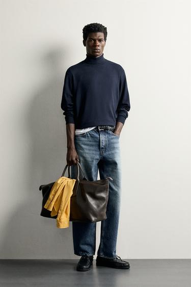 Zara Базовый джемпер с высоким воротником