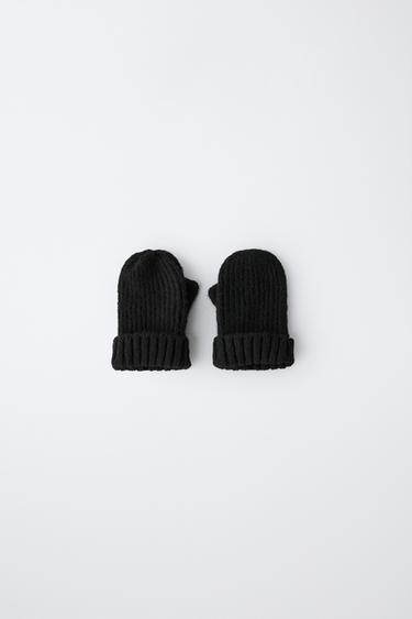 Zara Однотонные вязаные варежки