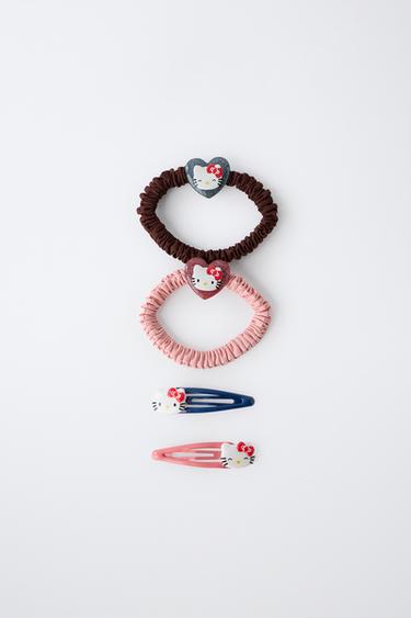 Zara Набор из 2 резинок для волос и 2 заколок HELLO KITTY © SANRIO
