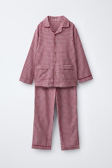 Zara Пижама в клетку из фланели для 6-14 лет
