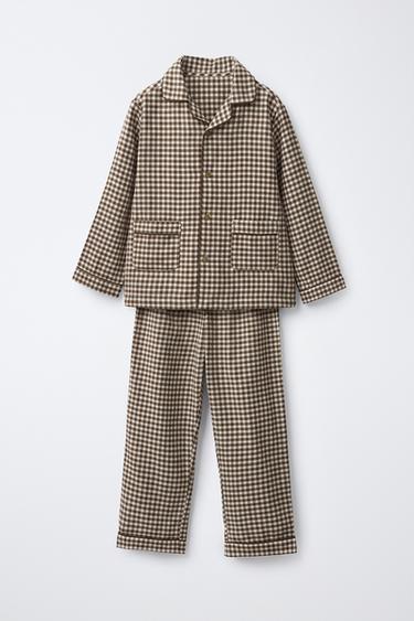 Zara Пижама из фланели в клетку для детей 6-14 лет