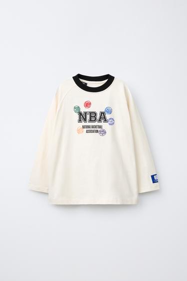 Zara Футболка с круглым вырезом и принтом NBA MULTI TEAMS
