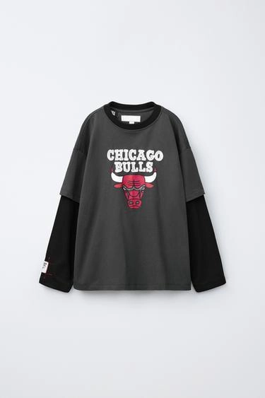 Футболка с двойными рукавами nba chicago bulls- Заказать в России