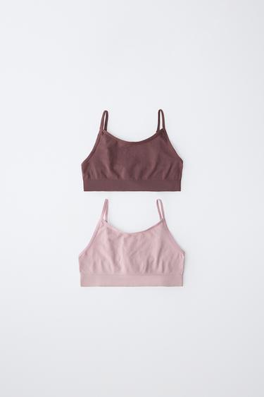 Zara Набор из двух бесшовных топов для детей 8-14 лет купить с доставкой.