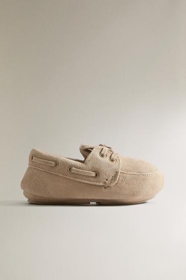 Zara Тёплые кожаные лоферы для детей