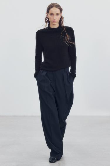 Zara Свитер с высоким воротом из 100% сверхмягкой шерсти