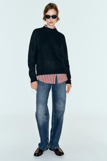 Zara Джемпер из шерстяной смеси с альпакой купить с доставкой.