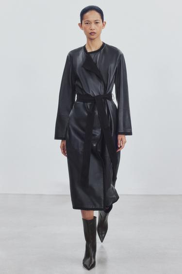 Zara Кожаные ботильоны на каблуке