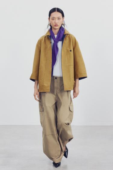 Zara Двусторонний короткий тренч ZARA «ZW»