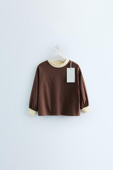 Zara Футболка ZARA «TIMELESS» с контрастным воротником купить с доставкой.