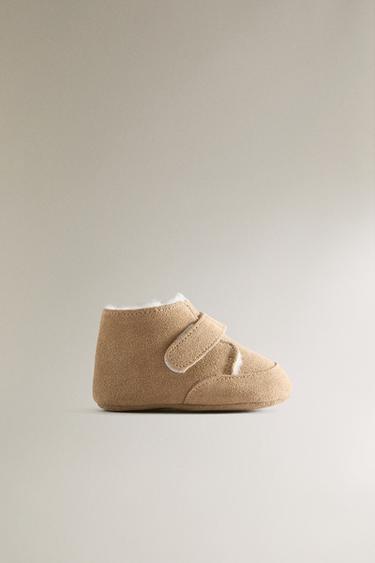 Zara Тёплые кожаные ботильоны купить с доставкой.