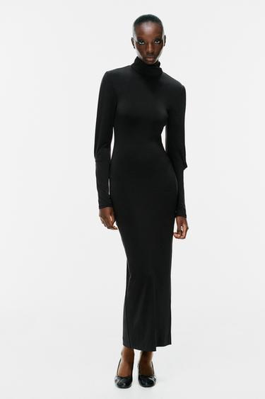 Zara Платье-макси из эластичной ткани