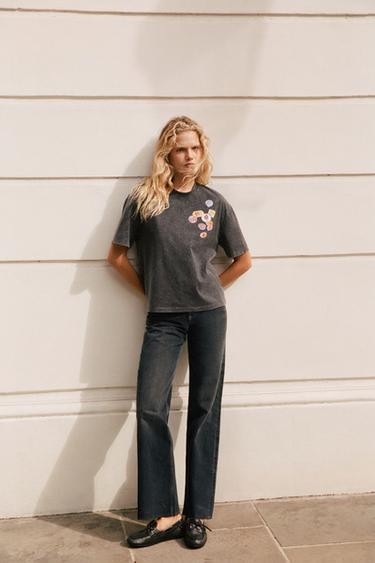 Zara Футболка © DELI & GROCERY с блестками