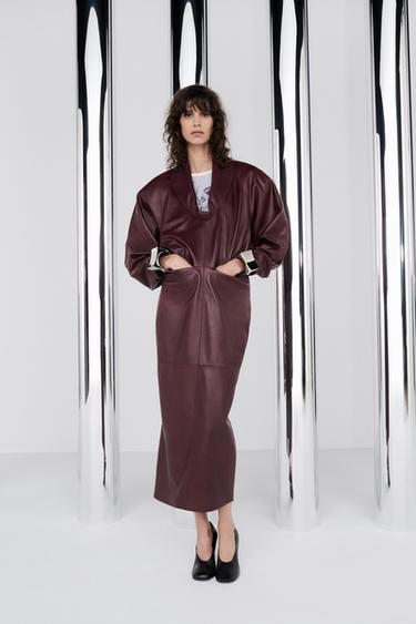 Zara Туфли на каблуке из металлизированной кожи ограниченной серии