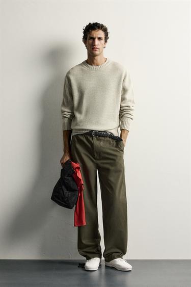 Zara Свободные хлопковые брюки