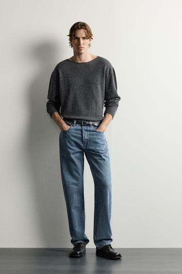 Zara Джинсы прямого кроя с удлинёнными штанинами