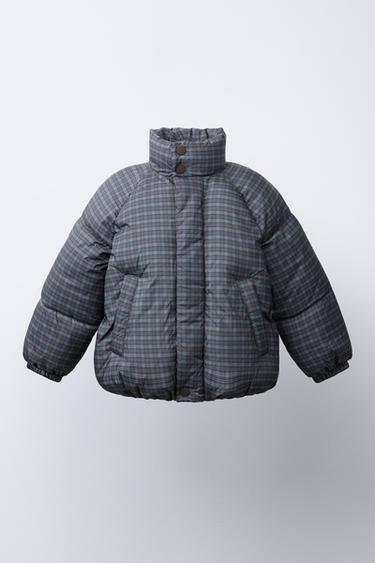Zara Стёганая куртка в клетку купить с доставкой.