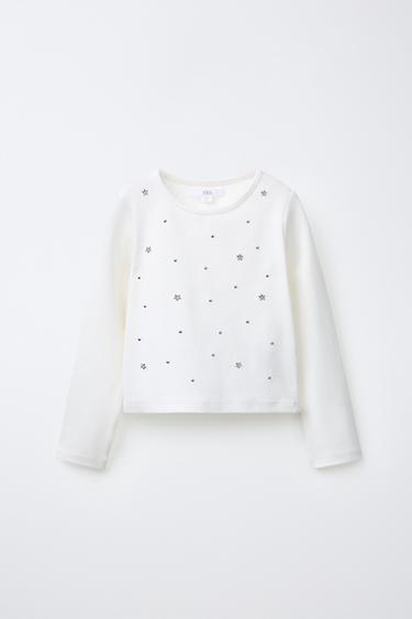 Zara Футболка с заклёпками