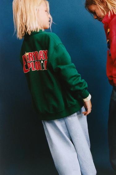 Zara Плюшевая куртка с надписями