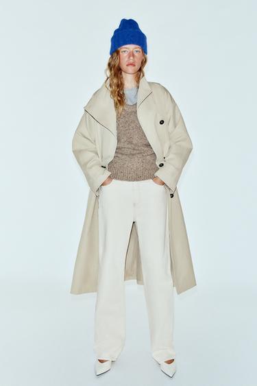 Zara Базовая вязаная шапка с отворотом купить с доставкой.
