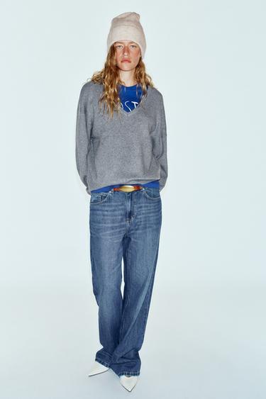 Zara Вязаная шапка-бини с отворотом BASIC купить с доставкой.
