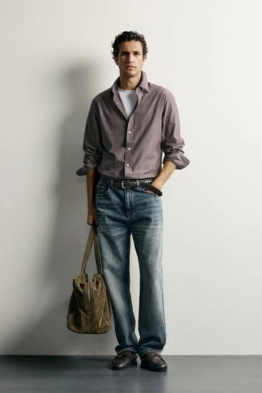 Хлопковая рубашка regular fit