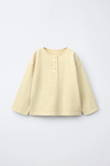 Футболка henley с круглым вырезом
