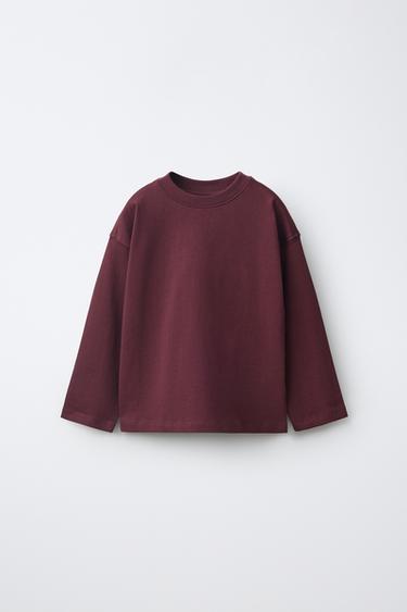 Zara Однотонная футболка с длинными рукавами