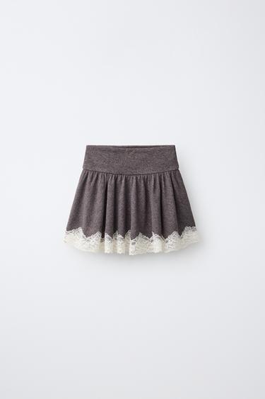 Zara Юбка из мягкого кружева