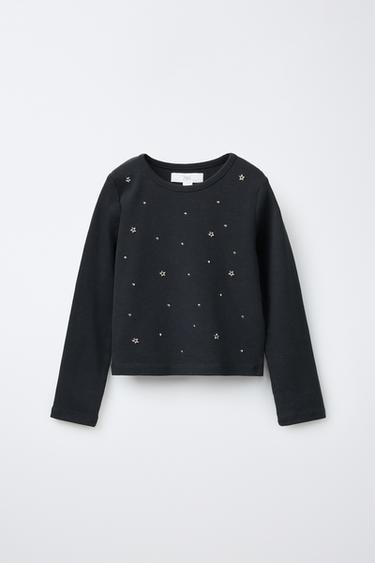 Zara Футболка с заклёпками