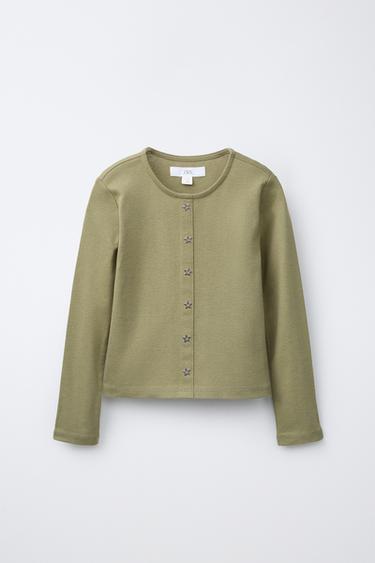 Zara Футболка с аппликацией в виде звезды