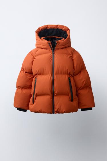 Zara Водоотталкивающая стеганая куртка с капюшоном купить с доставкой.