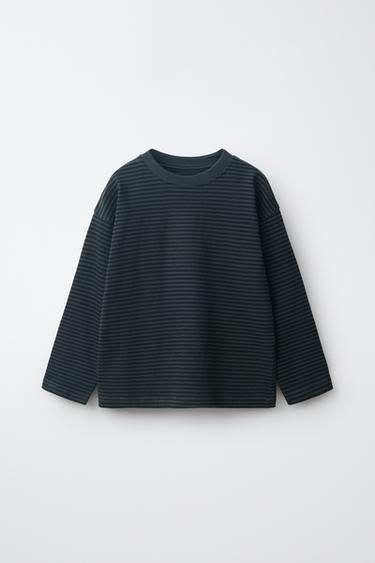 Zara Футболка с длинными рукавами и полосатым принтом