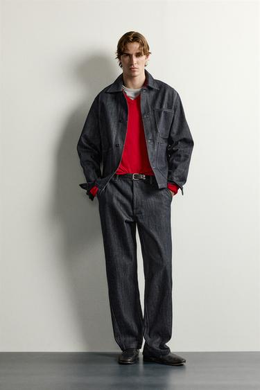 Zara Джинсы свободного кроя с металлическим крючком