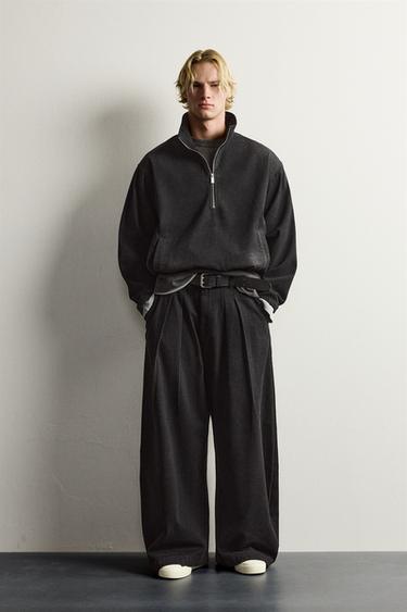 Zara Джинсовые брюки с широкими штанинами с мягкой внутренней отделкой